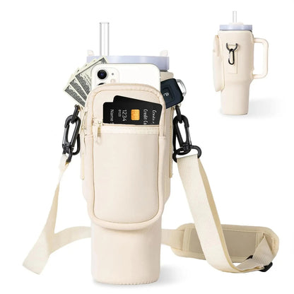 FIT2HOLD 40oz Tumbler Crossbody Strap Bag: Hydration on the Move!