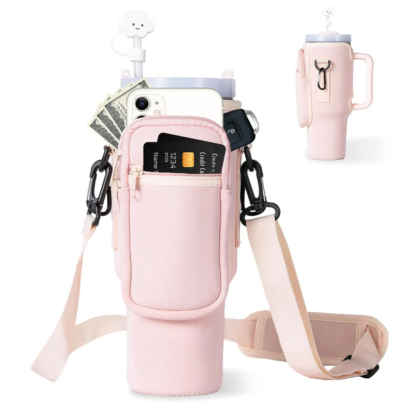 FIT2HOLD 40oz Tumbler Crossbody Strap Bag: Hydration on the Move!